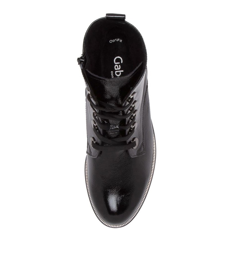 Gabour | Bottines Exclusives En Cuir De Genua Schwarz